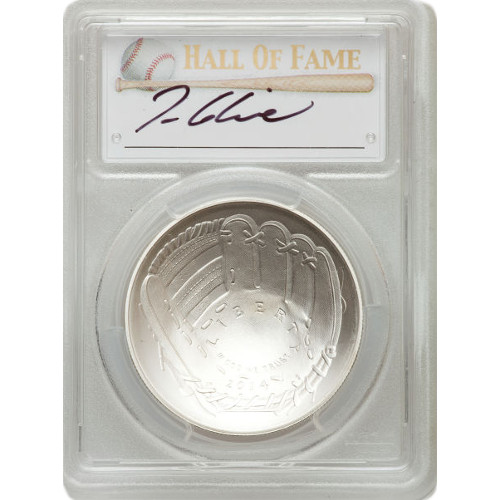2014-P $1 Baseball HOF Silver Coin PCGS MS70 (Glavine Label)