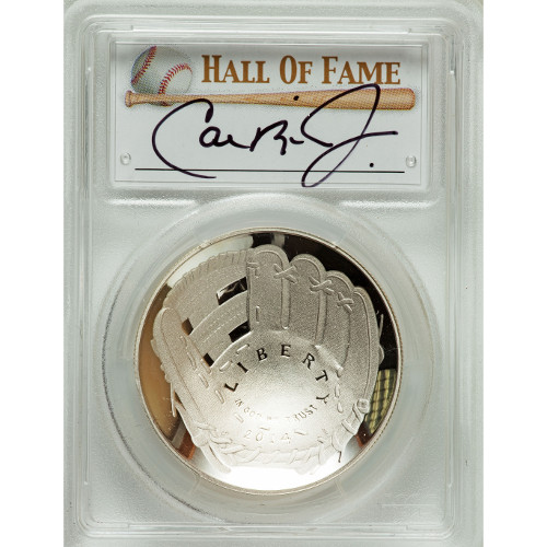 2014-P $1 Baseball HOF Silver Coin PCGS PR70 DCAM (Ripken Label)