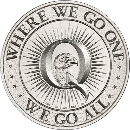 1 oz Qanon Silver Round (New)
