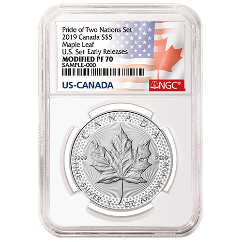 2019 US Mint Pride of Two Nations Silver 2-Coin Set NGC PF70 ER