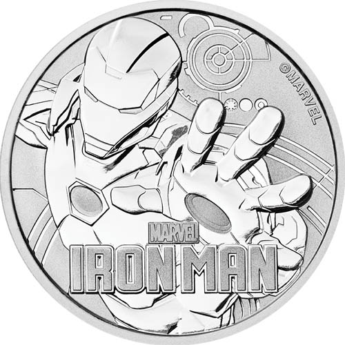 2018 1 oz Tuvalu Iron Man Marvel Series Silver Coin (In Card, BU)