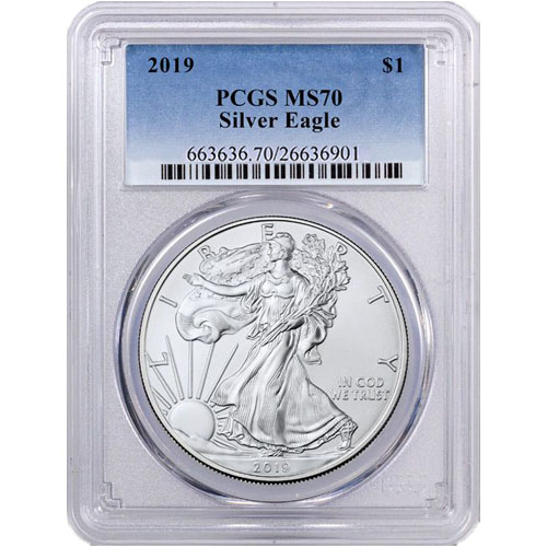 2019 1 oz American Silver Eagle Coin PCGS MS70