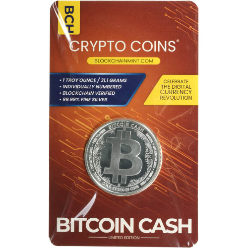 1 oz Proof Crypto Commemorative Bitcoin Cash Silver Round (New w/ CoA)