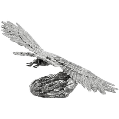 8 oz Antique Finish Soaring Eagle Silver Statue