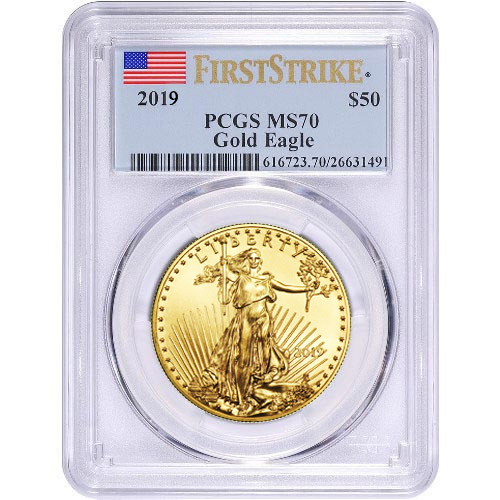 2019 1 oz American Gold Eagle Coin PCGS MS70 FS