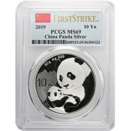 2019 30 Gram Chinese Silver Panda Coin PCGS MS69 FS