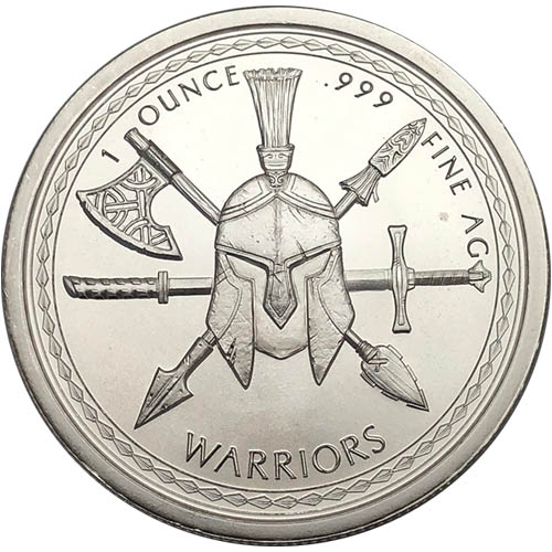 1 oz Aztec Warrior Silver Round (New)
