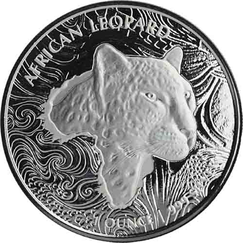 2019 1 oz Republic of Ghana Silver African Leopard