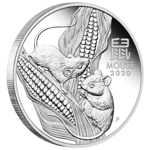 2020 1 oz Proof Australian Silver Lunar Mouse Coin (Box + CoA)