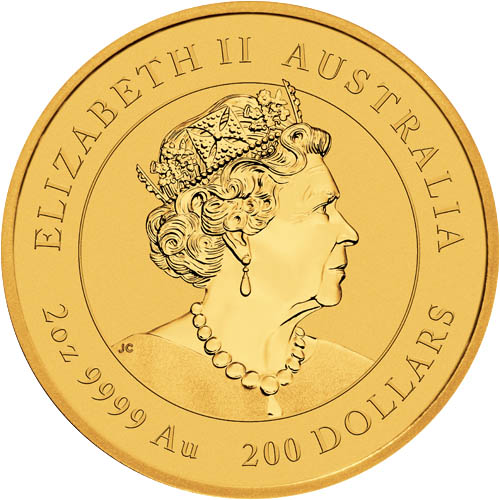 2020 2 oz Australian Gold Lunar Mouse Coin (BU)
