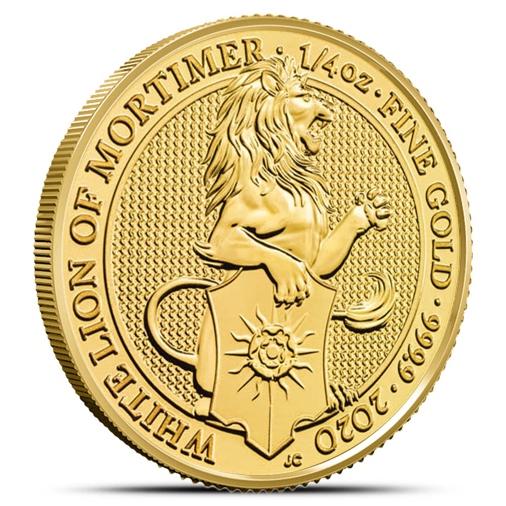 2020 1/4 oz British Gold Queen's Beast White Lion Coin
