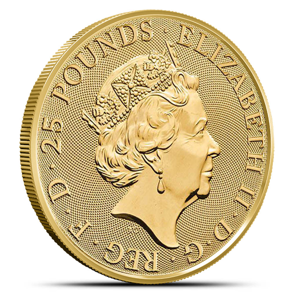 2020 1/4 oz British Gold Queen's Beast White Lion Coin