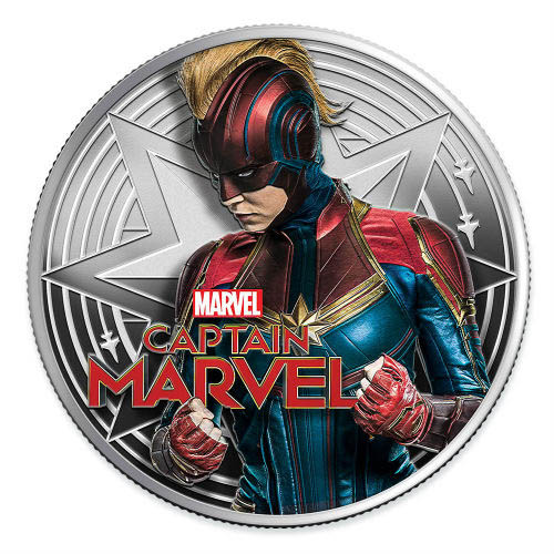 2019 1 oz Proof Fiji Captain Marvel Silver Coin (Box + CoA)