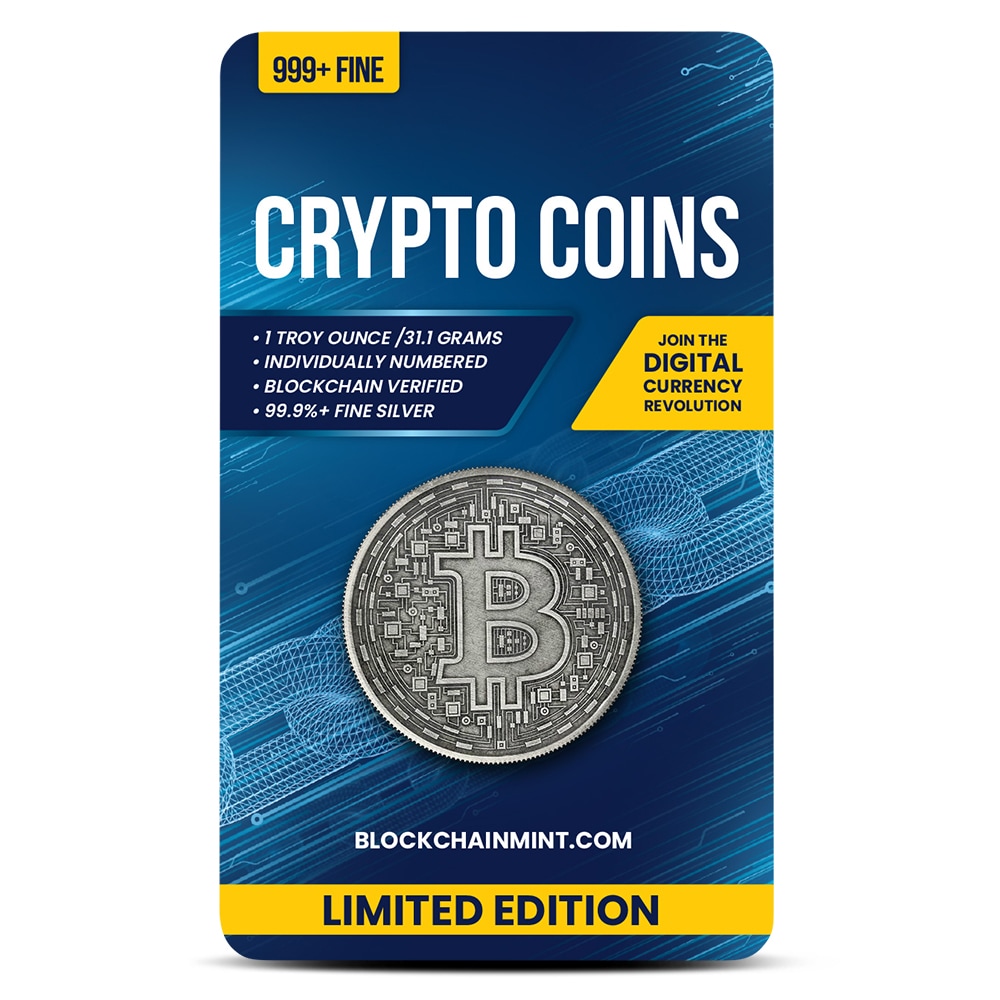 1 oz Antique Crypto Commemorative Bitcoin 10th Anniversary Silver Round (New w/ CoA)