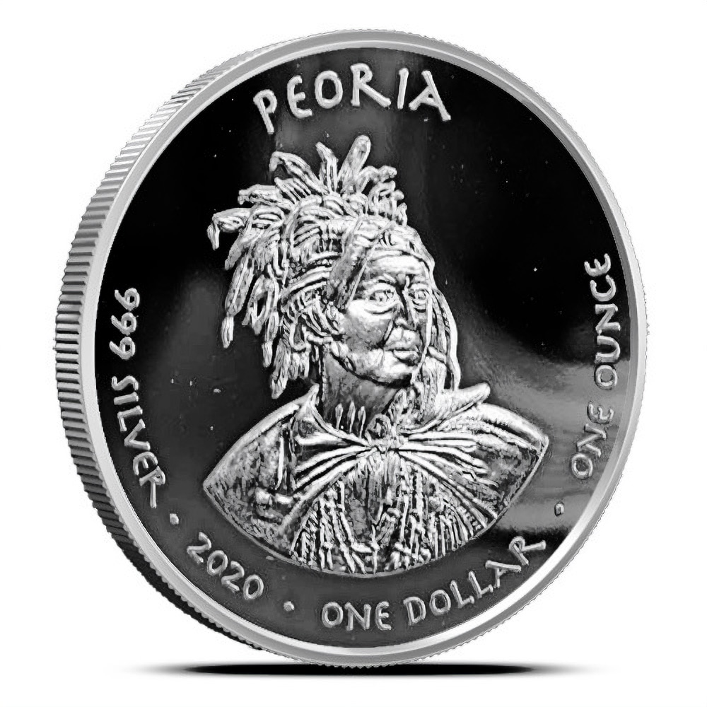 2020 1 oz Proof Illinios Peoria Tiger Salamander Silver Coin