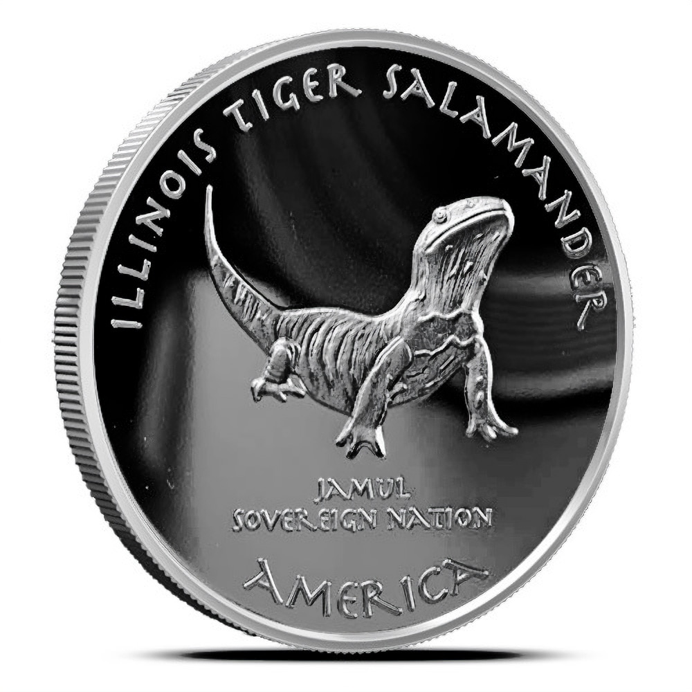 2020 1 oz Proof Illinios Peoria Tiger Salamander Silver Coin