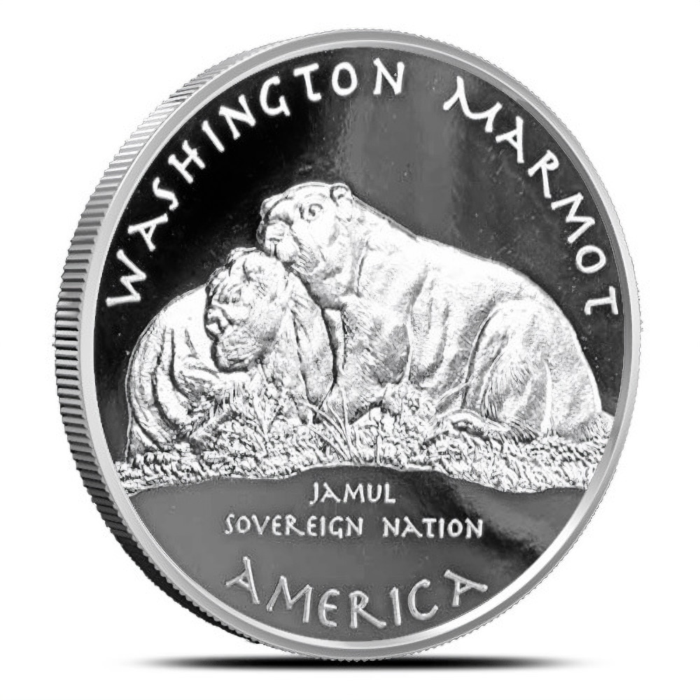 2019 1 oz Proof Washington Chinook Marmot Silver Coin