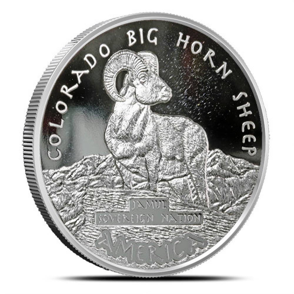2019 1 oz Proof Colorado Pueblo Bighorn Sheep Silver Coin