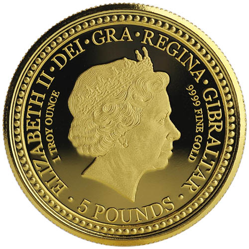 2018 1 oz British Royal Arms of England Gibraltar Gold Coin