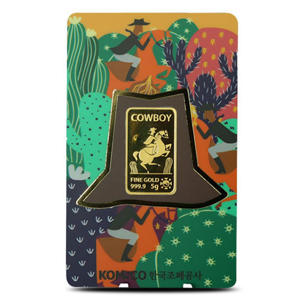5 Gram South Korean Gold Cowboy Bar (New w/ Assay)