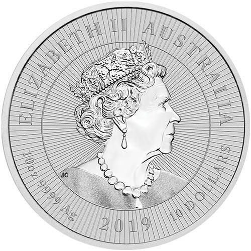 2019 10 oz Australian Mother & Baby Crocodile Silver Coin (BU)