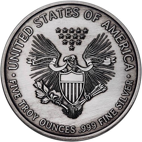 5 oz Antique American Western Skulls Indian Warrior Silver Round (New w/ CoA)