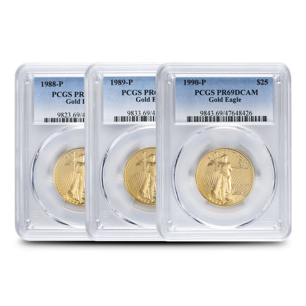 1/2 oz Proof American Gold Eagle Coin PCGS PR69 DCAM (Random Year)