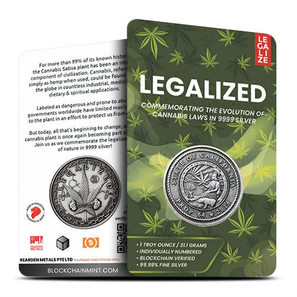 1 oz Antique Legalized Collection California Silver Round (New w/ CoA)