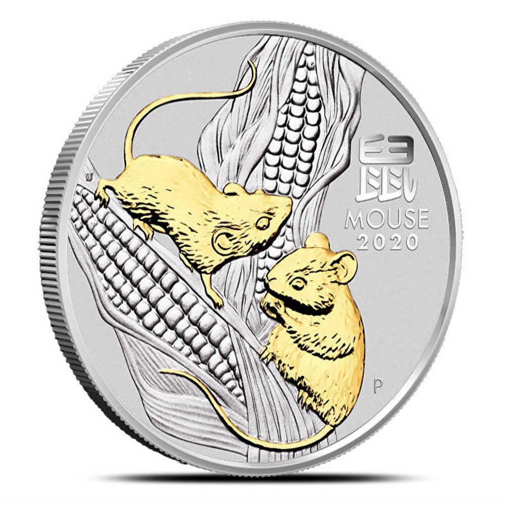 2020 1 oz Australian Silver Lunar Mouse Trio (Box + CoA)