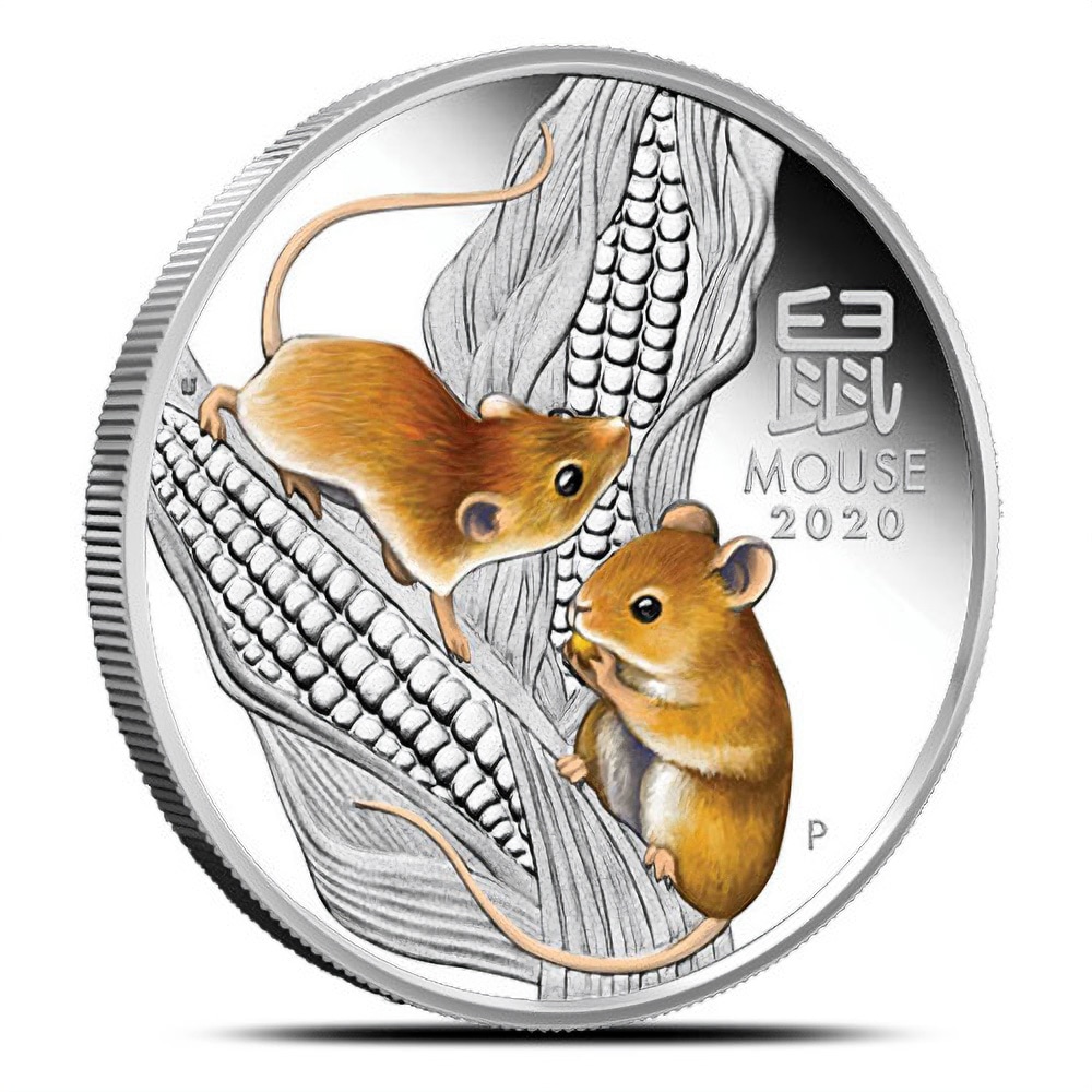 2020 1 oz Australian Silver Lunar Mouse Trio (Box + CoA)