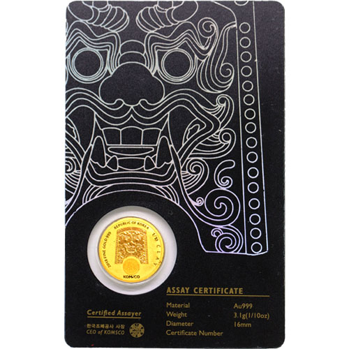 2018 1/10 oz South Korean Chiwoo Cheonwang Gold Medallion (Black)
