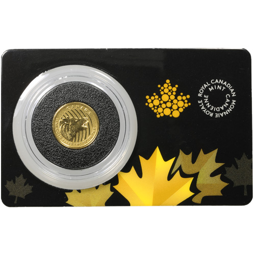 2015 1/10 oz Canadian Gold Howling Wolf Coin (BU w/ Assay)