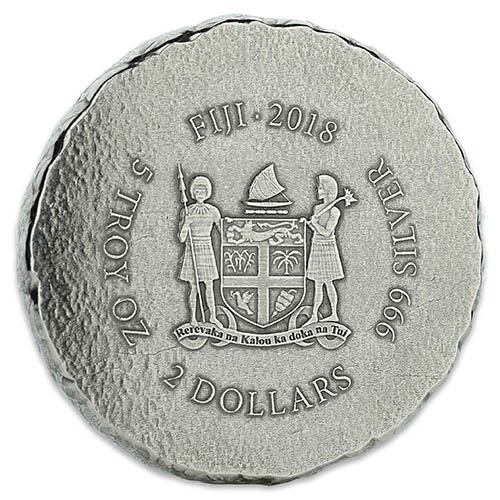2018 5 oz Fiji Terracotta Silver Coin (BU)