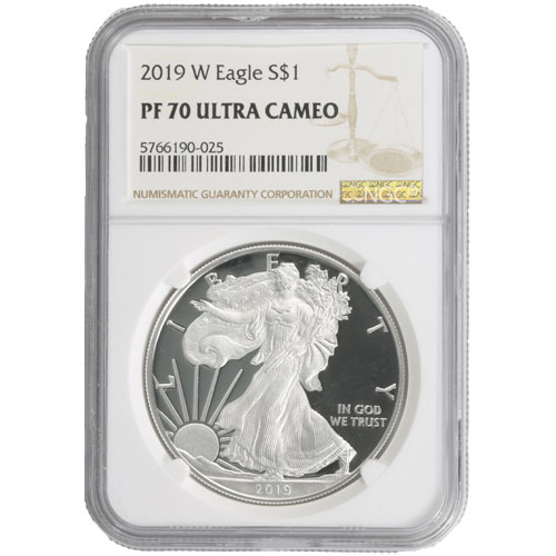 2019-W 1 oz Proof American Silver Eagle NGC PF70 UCAM