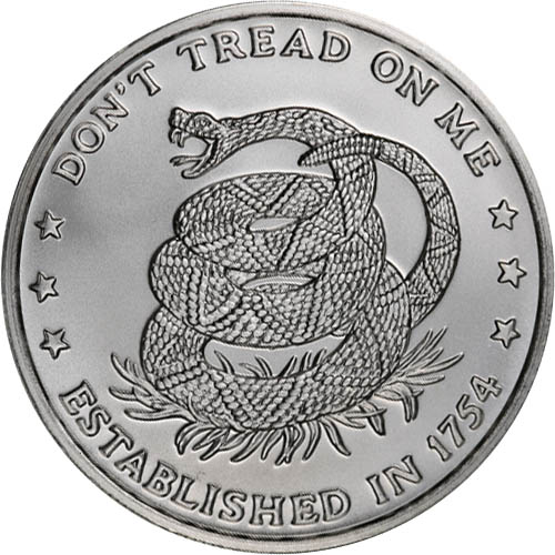 1 oz Don't Tread on Me Eternal Vigilance Silver Round (New)