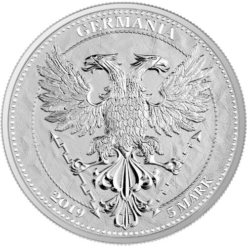 2019 1 oz Germania Oak Leaf Silver Round (BU, Capsule + CoA)