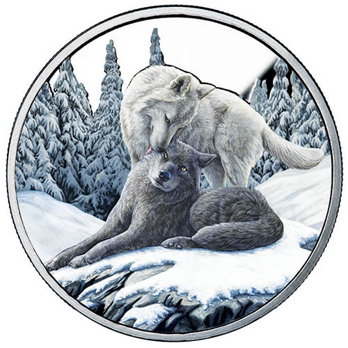 5 oz Colorized Proof Lisa Parker Collection Snow Kisses Silver Round (New w/ CoA)