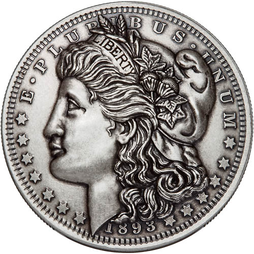 1 oz Antique Domed American Legacy Morgan Dollar Silver Round (Capsule w/ CoA)