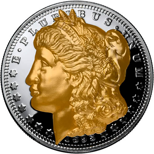 1 oz Colorized Domed American Legacy Morgan Dollar Silver Round (Capsule w/ CoA)