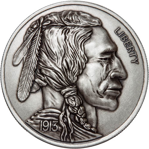 1 oz Antique Domed American Legacy Buffalo Nickel Silver Round (Capsule w/ CoA)