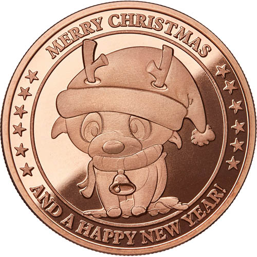 1 oz Cartoon Rudolph Copper Round