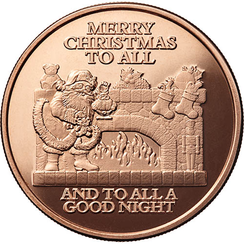 1 oz Fireplace Copper Round