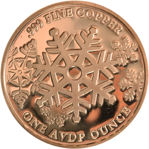 1 oz Fireplace Copper Round