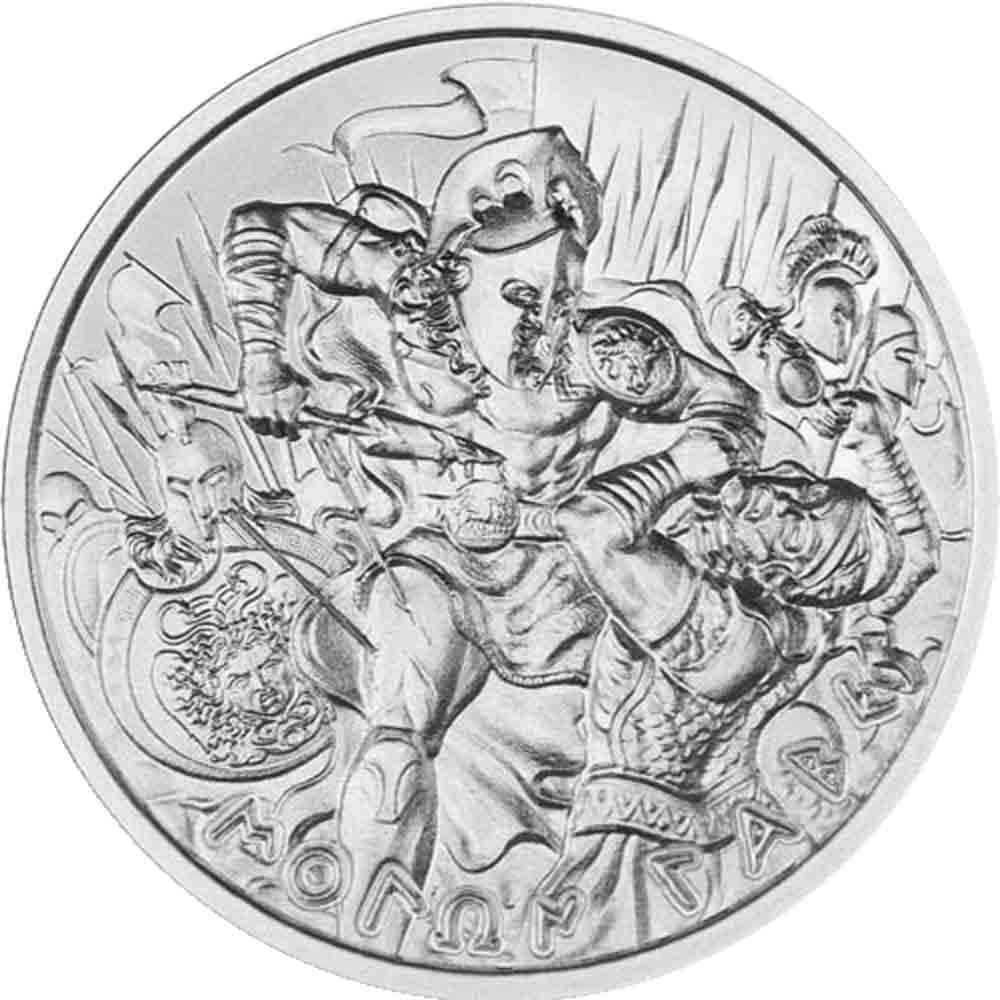 2 oz Molon Labe Silver Round (Type V, New)