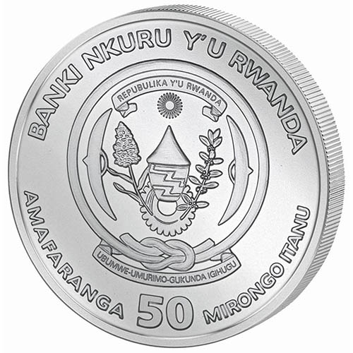 2020 1 oz Proof Rwandan Silver Lunar Rat Coin (Capsule + CoA)