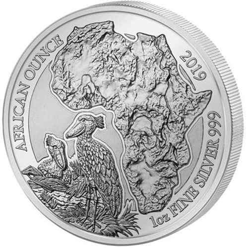 2019 1 oz Proof Rwandan Shoebill Silver Coin (Capsule + CoA)