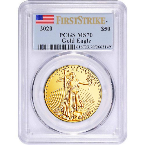 2020 1 oz American Gold Eagle Coin PCGS MS70 FS
