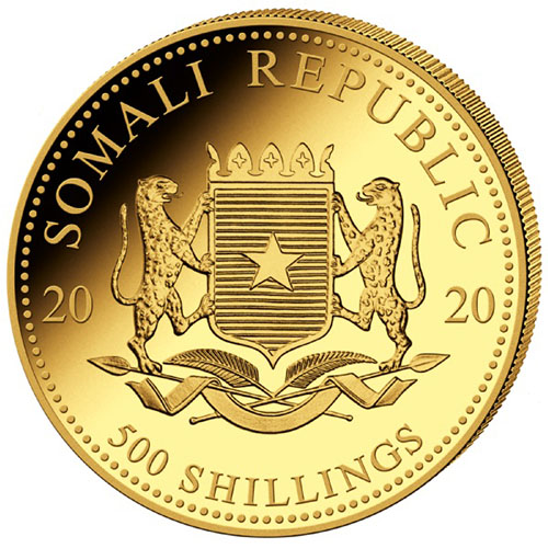 2020 1/2 oz Somalia Gold Elephant Coin (BU)