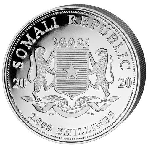 2020 1 Kilo Somalia Silver Elephant Coin (BU)