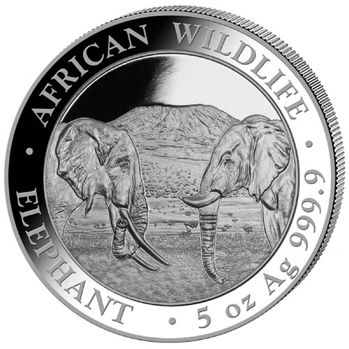 2020 5 oz Somalia Silver Elephant Coin (BU)
